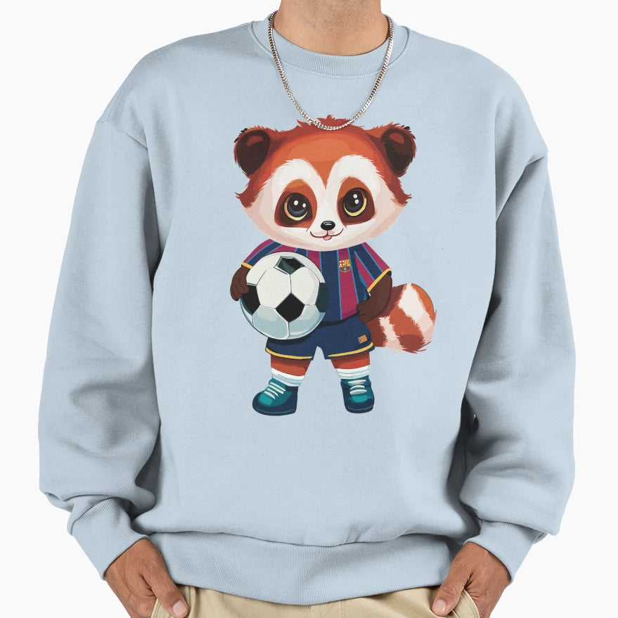 Barcelona Femeni Soccer Red Panda Sweatshirt - Graphic Print Men Women - T-Shirt, Sweatshirt, Hoodie