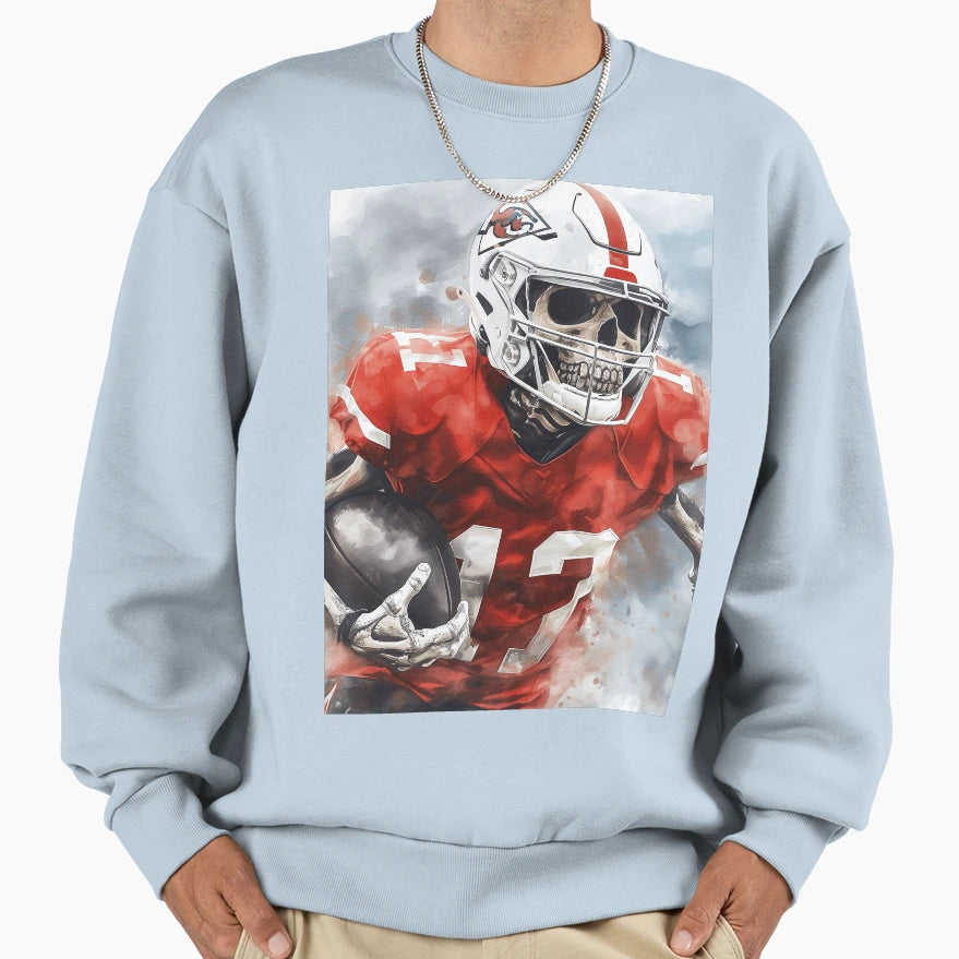 Skeleton As American Football Sweatshirt - Casual Everyday Wear Men Women - T-Shirt, Sweatshirt, Hoodie