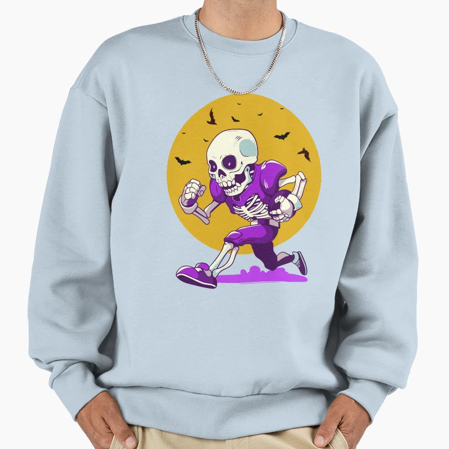 Halloween Football Skeleton Sweatshirt - Aesthetic Graphic Unisex - T-Shirt, Sweatshirt, Hoodie