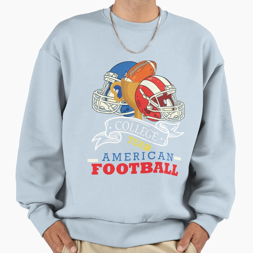 College Team American Football Trendy Sweatshirt - Trendy Graphic Unisex - T-Shirt, Sweatshirt, Hoodie
