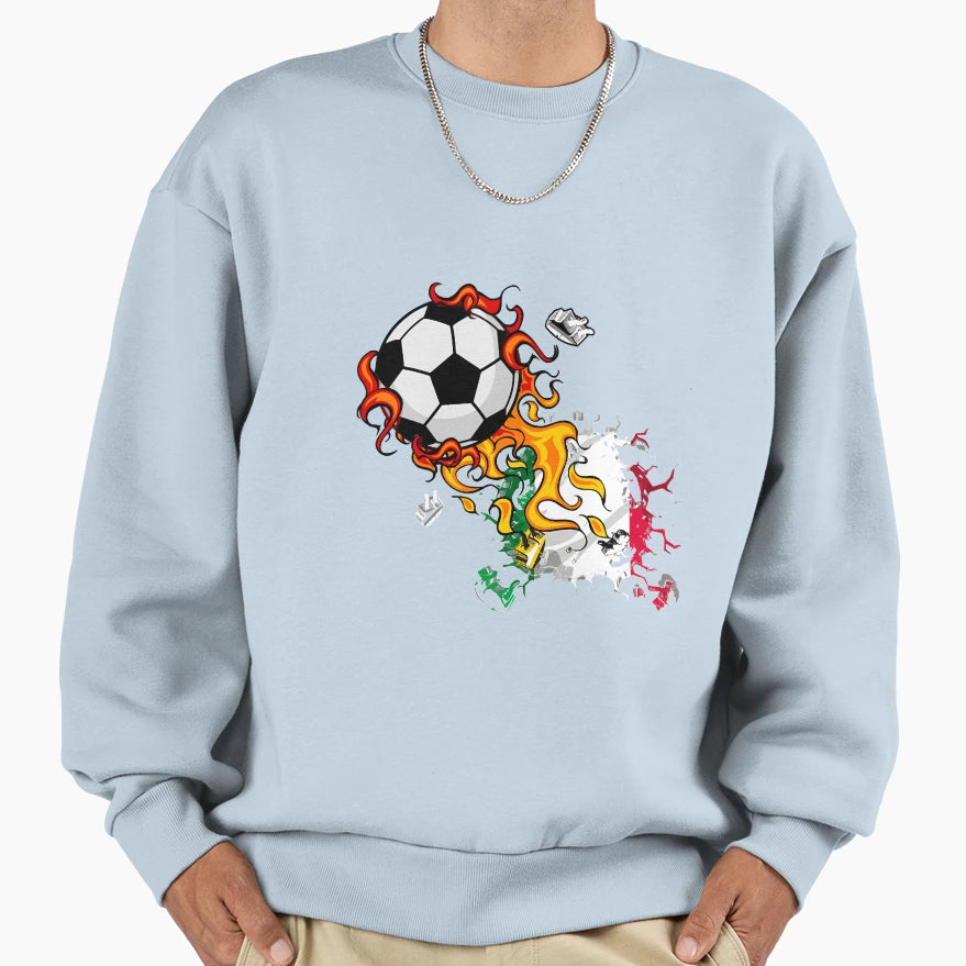 Italy Soccer Football Italian Flag Sweatshirt - Unique Graphic Unisex - T-Shirt, Sweatshirt, Hoodie