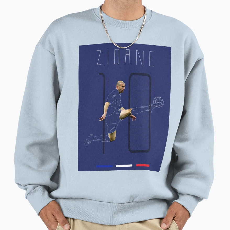 Art Zidane Illustration Sweatshirt - Graphic Print for Adults - T-Shirt, Sweatshirt, Hoodie
