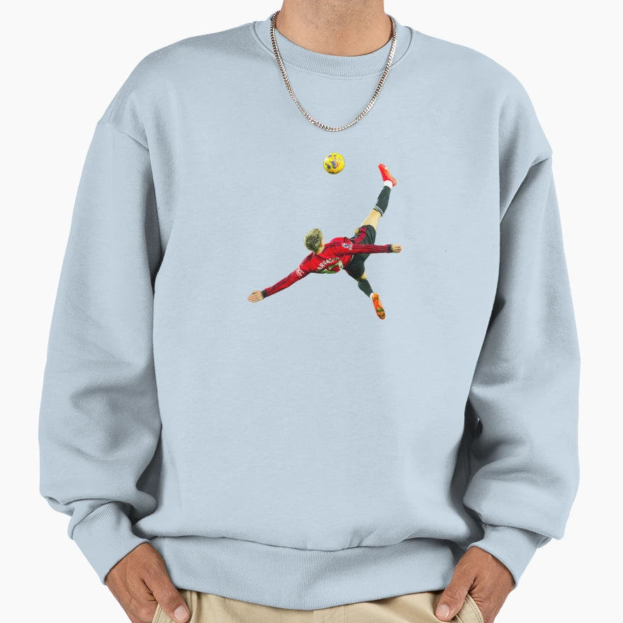 Alejandro Garnacho Bicycle Kick Sweatshirt - Trendy Graphic for Adults - T-Shirt, Sweatshirt, Hoodie