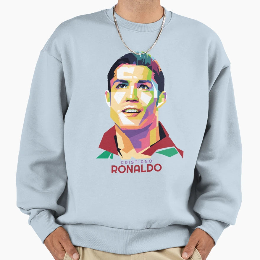 Geometric Celebrity Cristiano Sweatshirt - Custom Art Print Men Women - T-Shirt, Sweatshirt, Hoodie