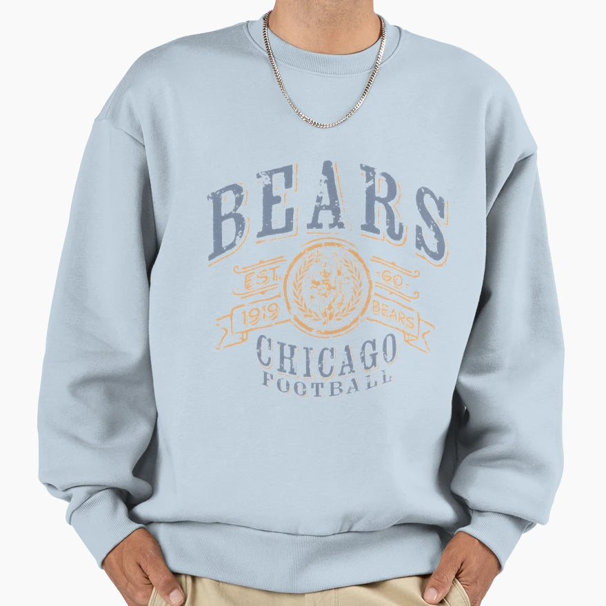 Bears Football Sweatshirt - Graphic Print Men Women - T-Shirt, Sweatshirt, Hoodie