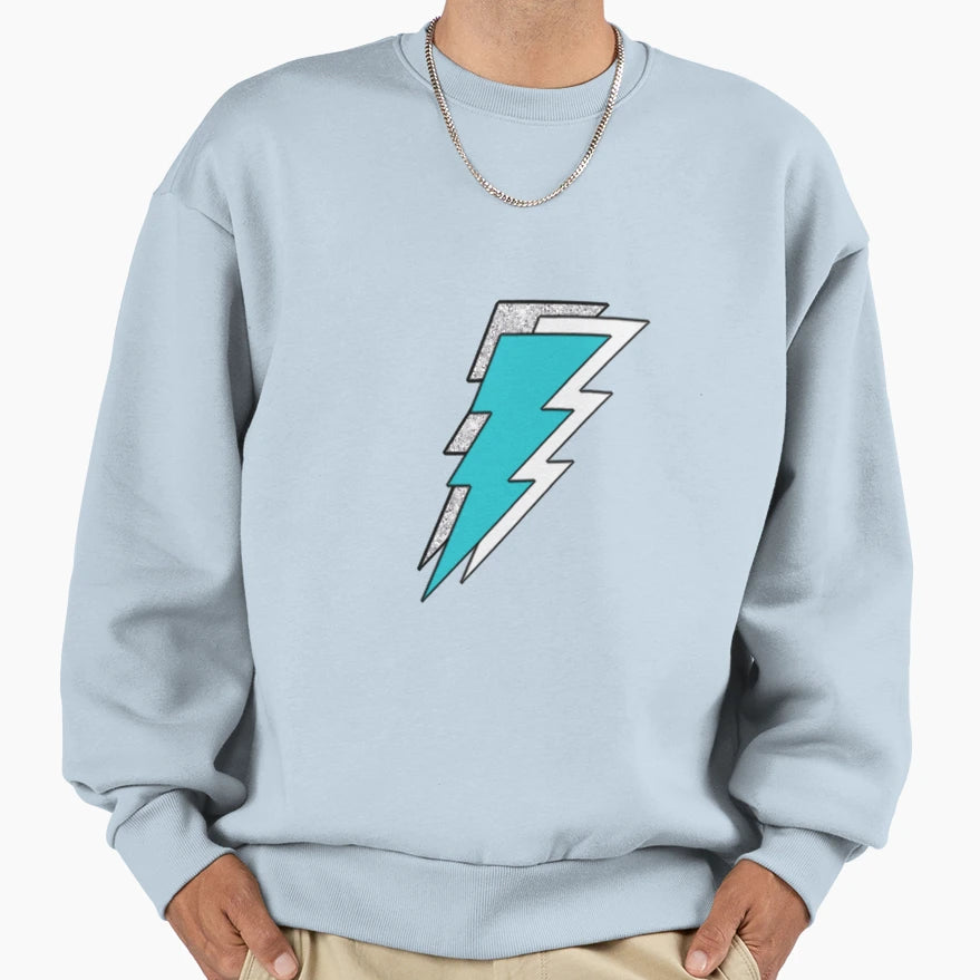 Turquoise Silver Bolt Sweatshirt - Novelty Apparel for Adults - T-Shirt, Sweatshirt, Hoodie