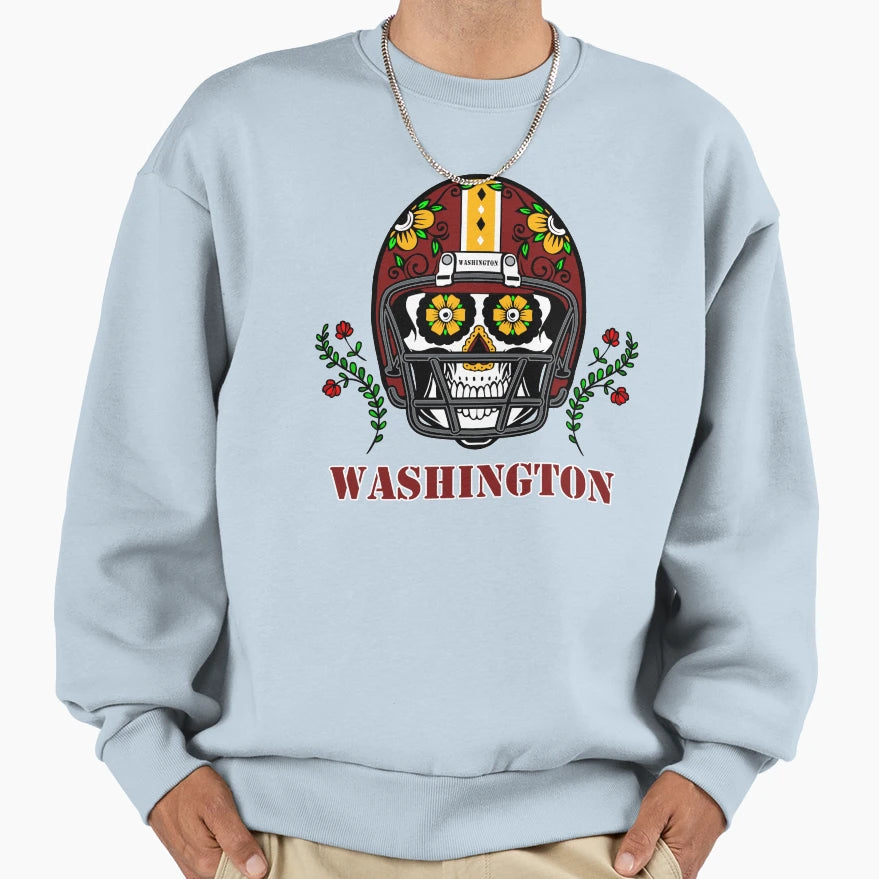 Washington Football Helmet Sugar Sweatshirt - Aesthetic Graphic Men Women - T-Shirt, Sweatshirt, Hoodie