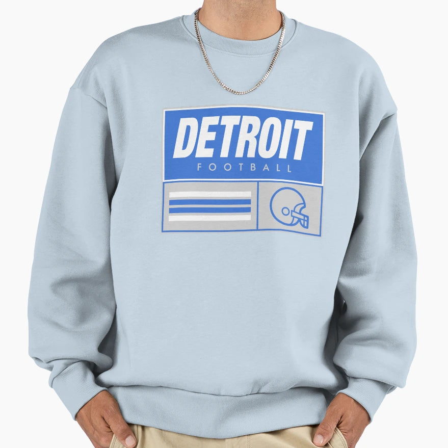 Detroit Football Sweatshirt - Aesthetic Graphic for Adults - T-Shirt, Sweatshirt, Hoodie