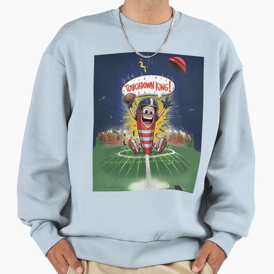Trending Headline Touchdown King Sweatshirt - Aesthetic Graphic Men Women - T-Shirt, Sweatshirt, Hoodie