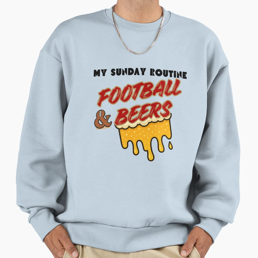 San Francisco 49Ers Sunday Routine Sweatshirt - Graphic Print Men Women - T-Shirt, Sweatshirt, Hoodie