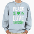 Peace Love Shamrocks St Patricks Day T-Shirt - Unique Graphic for Adults - T-Shirt, Sweatshirt, Hoodie