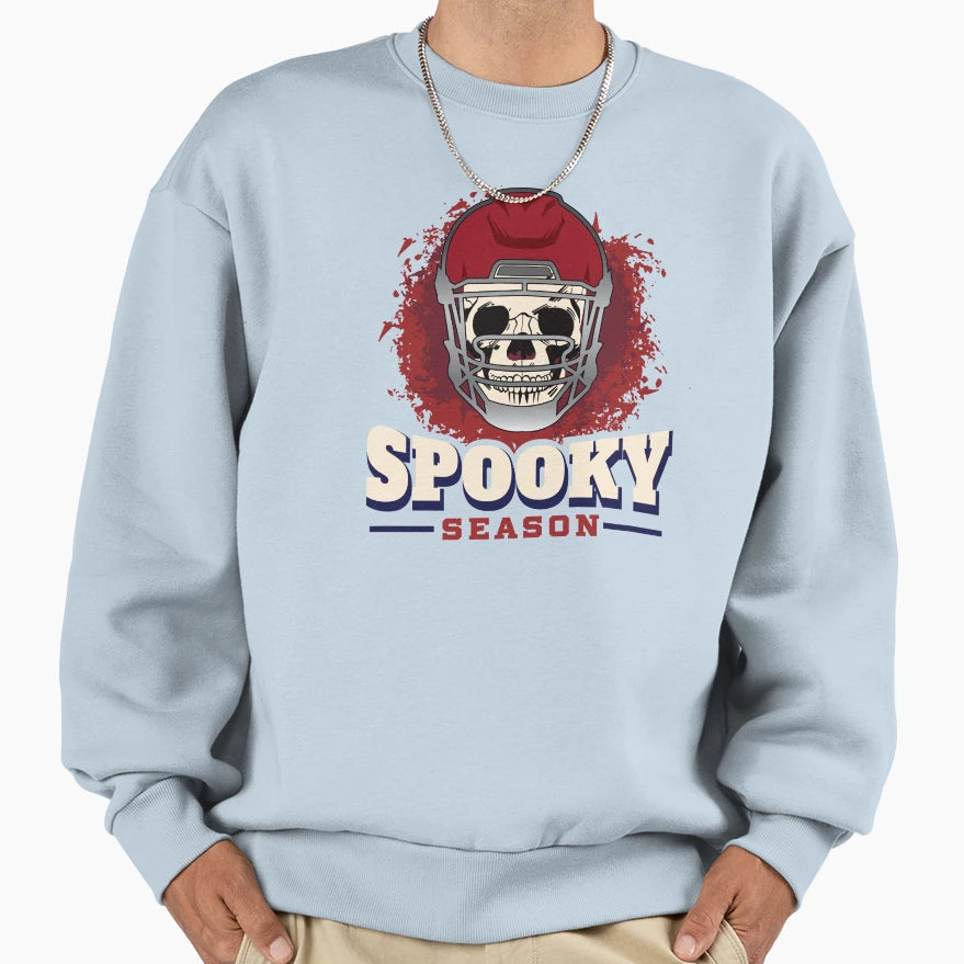 Football Skull Halloween Sweatshirt - Fun Novelty Design for Adults - T-Shirt, Sweatshirt, Hoodie