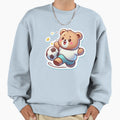 Teddy Bear Playing Soccer Cartoon Sweatshirt - Streetwear Style Men Women - T-Shirt, Sweatshirt, Hoodie
