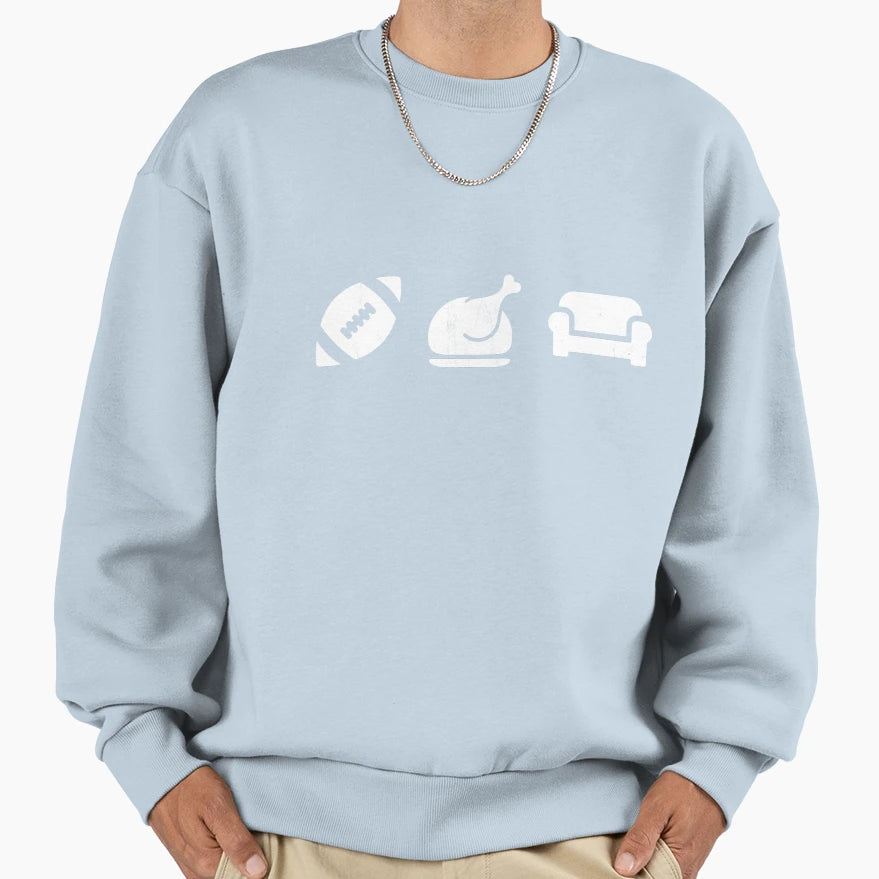 Mens Funny Mens Thanksgiving Sweatshirt - Minimalist Print Men Women - T-Shirt, Sweatshirt, Hoodie