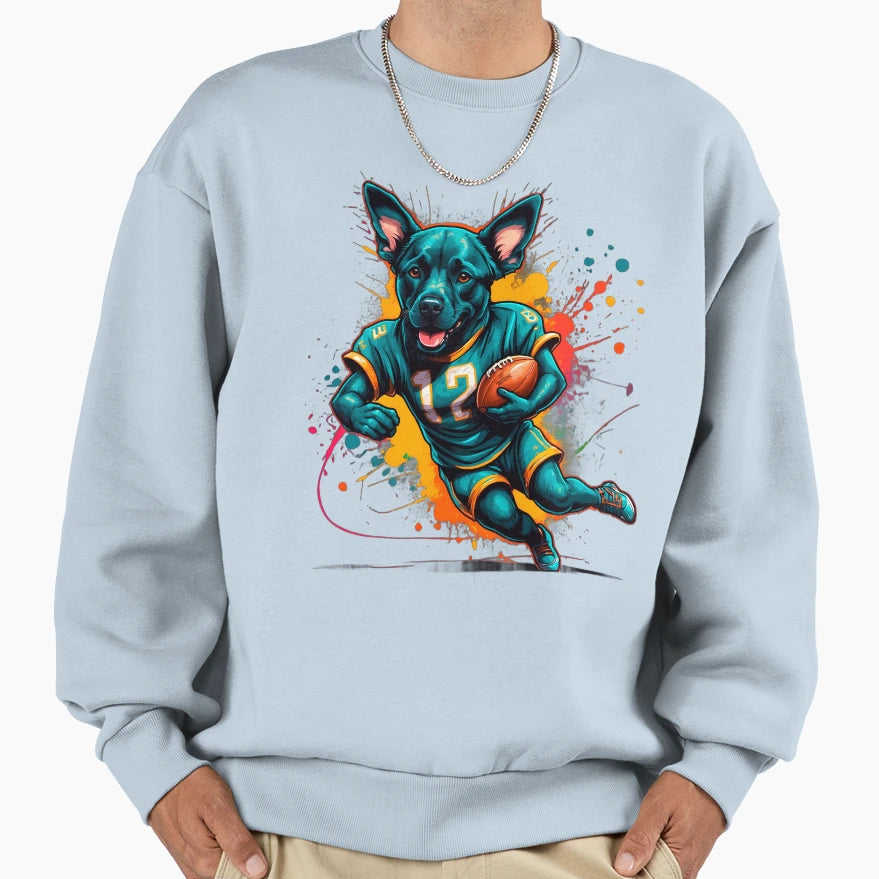 Labrador Dog Playing American Sweatshirt - Novelty Apparel Men Women - T-Shirt, Sweatshirt, Hoodie