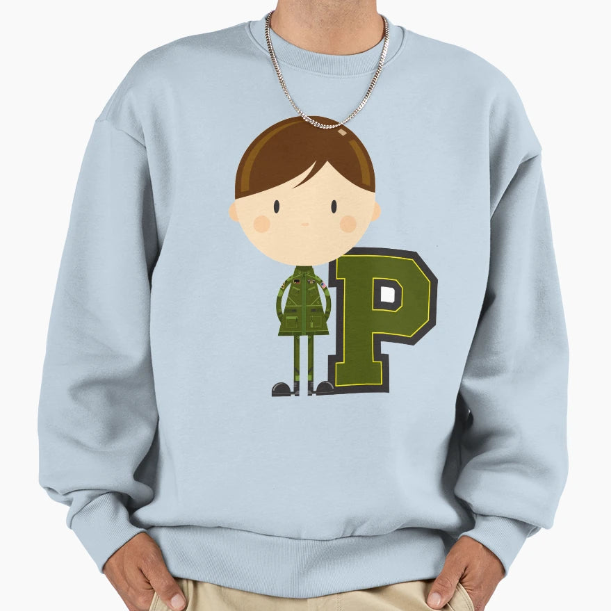 P Is Pilot Illustration Sweatshirt - Casual Everyday Wear Men Women - T-Shirt, Sweatshirt, Hoodie