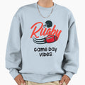 Rugby Game Day Vibes Sweatshirt - Casual Everyday Wear Unisex - T-Shirt, Sweatshirt, Hoodie