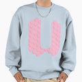 Bubblegum Designed Letter U Sweatshirt - Fun Novelty Design Unisex - T-Shirt, Sweatshirt, Hoodie