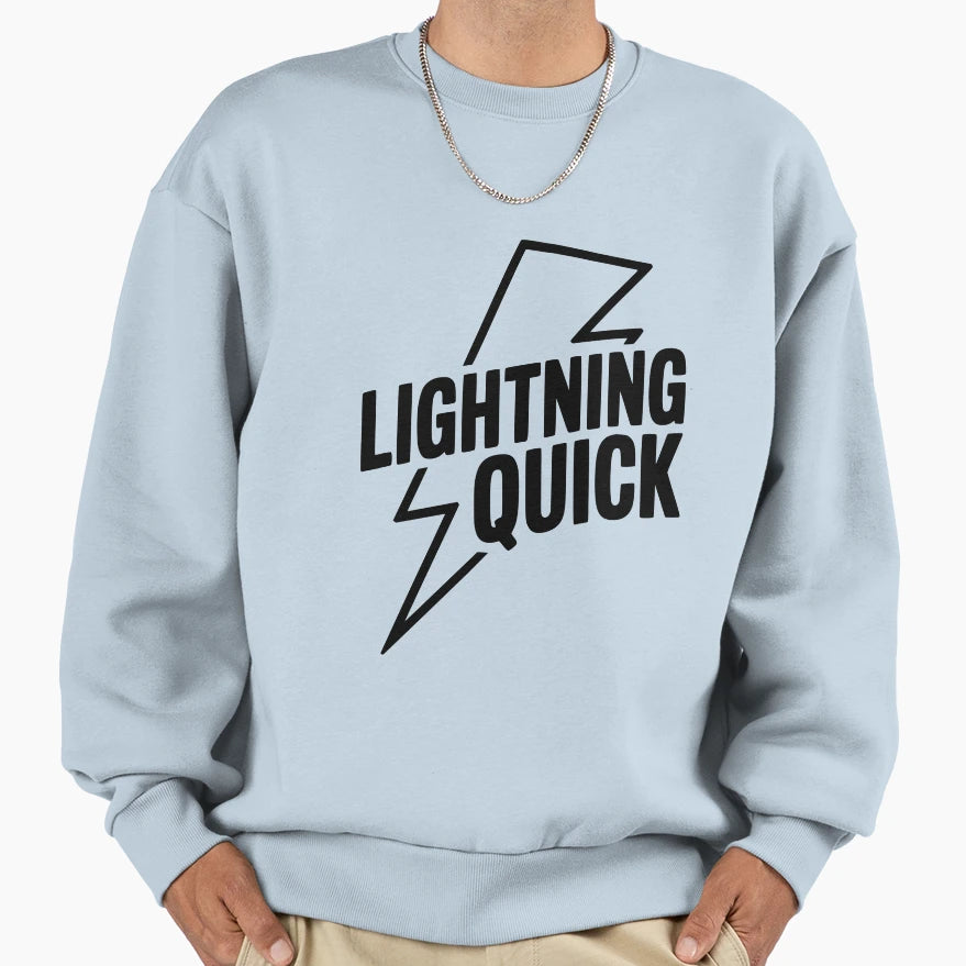 Lightning Quick Sweatshirt - Minimalist Print Men Women - T-Shirt, Sweatshirt, Hoodie