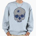 Grey Skull Sweatshirt - Graphic Print Unisex - T-Shirt, Sweatshirt, Hoodie