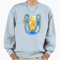Blue Letter U Sweatshirt - Graphic Print Unisex - T-Shirt, Sweatshirt, Hoodie