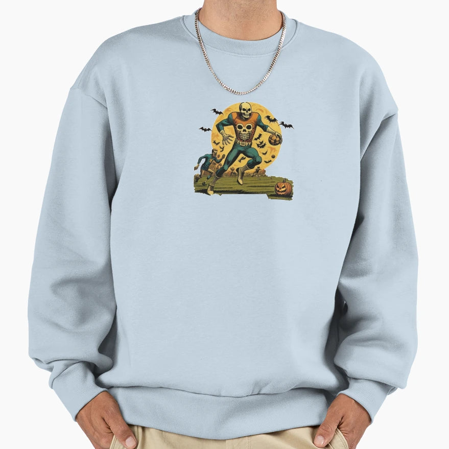 Halloween Football Sweatshirt - Minimalist Print Unisex - T-Shirt, Sweatshirt, Hoodie