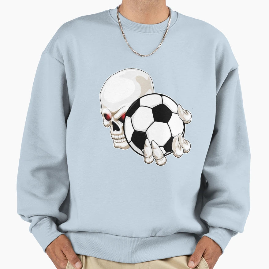 Skull Soccer Player Soccer Sweatshirt - Unique Graphic for Adults - T-Shirt, Sweatshirt, Hoodie