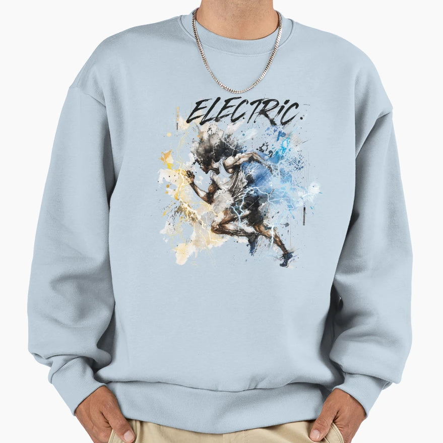 Electric Velocity Dynamic Motion Sweatshirt - Aesthetic Graphic for Adults - T-Shirt, Sweatshirt, Hoodie