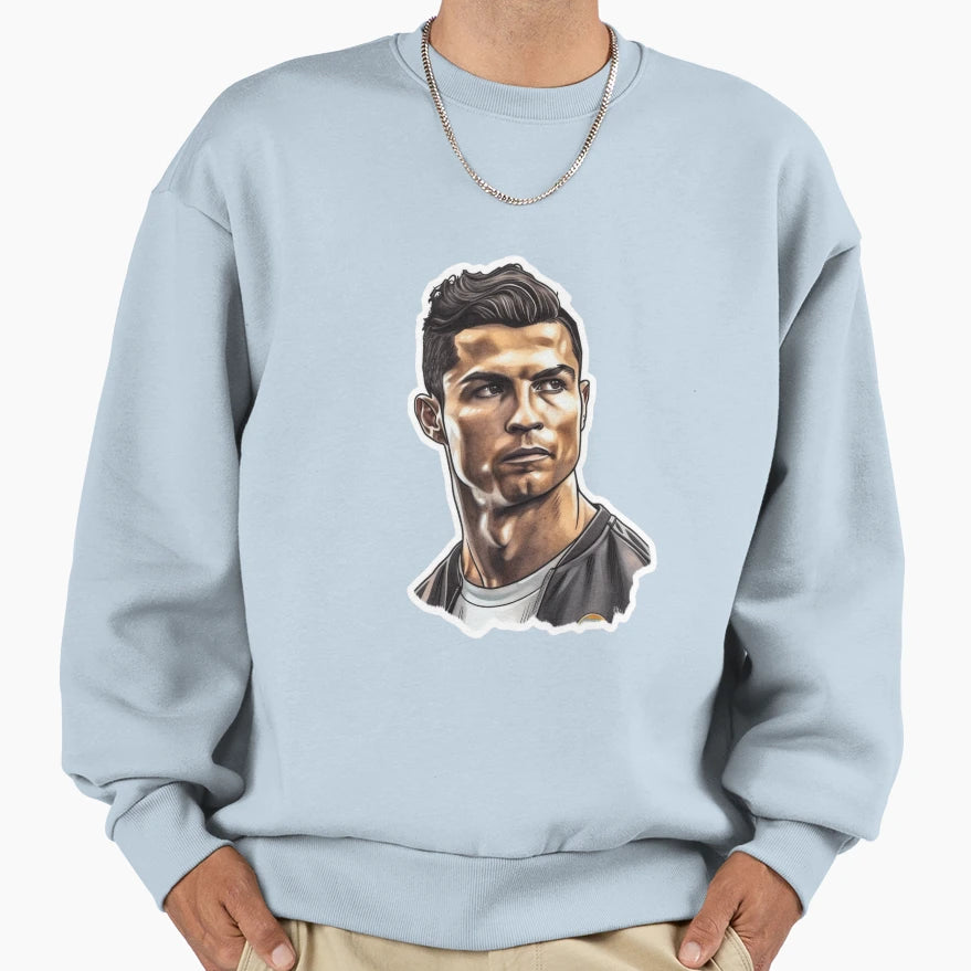 Christiano Ronaldo Fan Art Sweatshirt - Fun Novelty Design for Adults - T-Shirt, Sweatshirt, Hoodie