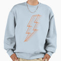 Orange Lightening Bolt Sweatshirt - Graphic Print Men Women - T-Shirt, Sweatshirt, Hoodie