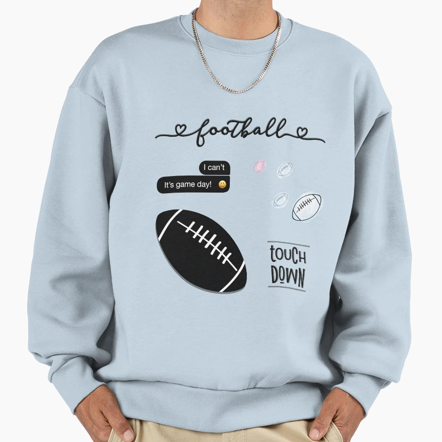 Black Watercolor Football Pack Sweatshirt - Aesthetic Graphic for Adults - T-Shirt, Sweatshirt, Hoodie