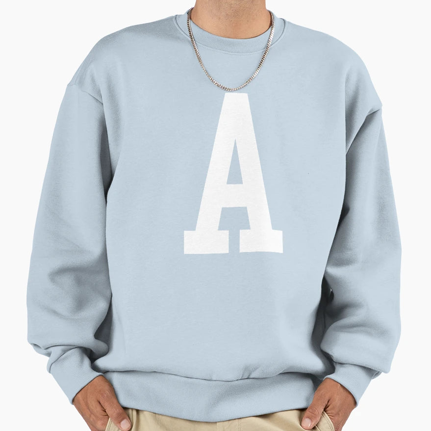Big Red Letter Sweatshirt - Casual Everyday Wear Men Women - T-Shirt, Sweatshirt, Hoodie