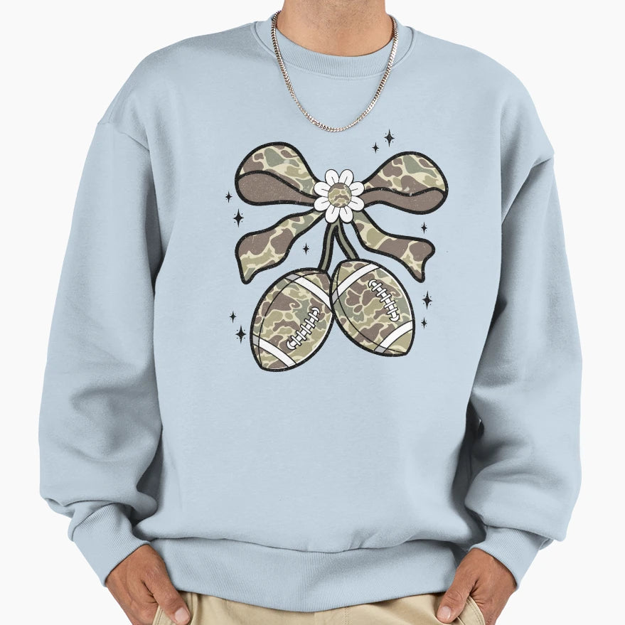 Camo Football Cherries Sweatshirt - Fun Novelty Design Men Women - T-Shirt, Sweatshirt, Hoodie