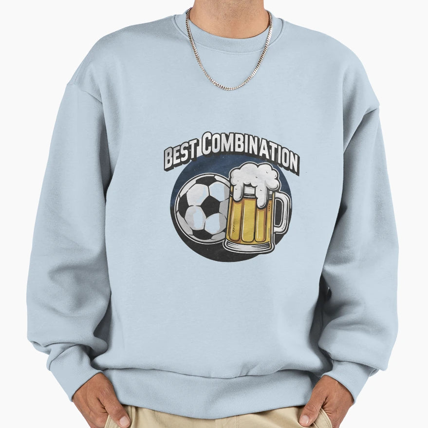 Best Combination Beer And Football Sweatshirt - Custom Art Print for Adults - T-Shirt, Sweatshirt, Hoodie