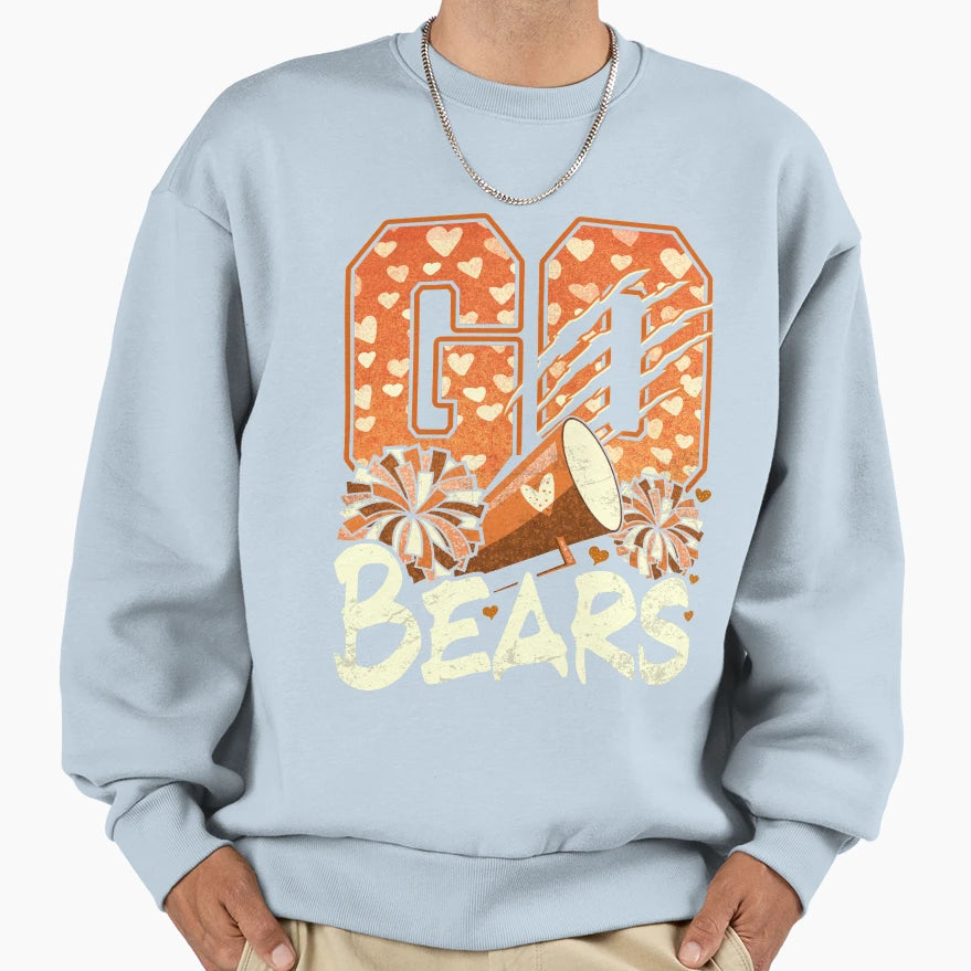 Bears Football Go Cheer Bears Funny Sweatshirt - Novelty Apparel Men Women - T-Shirt, Sweatshirt, Hoodie
