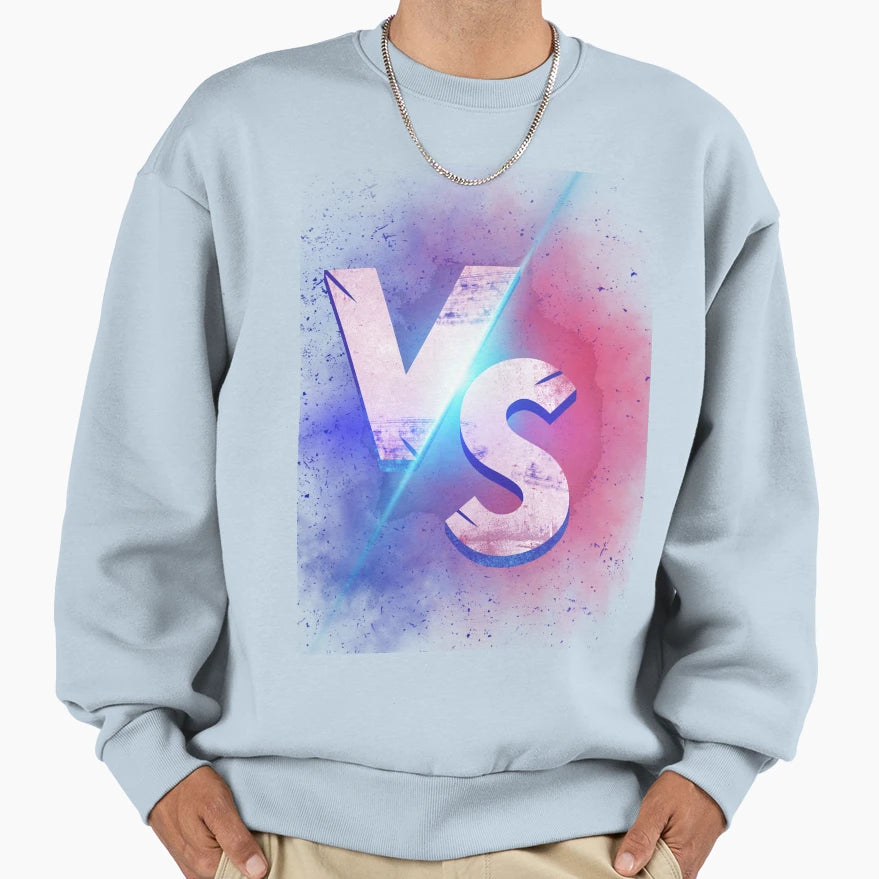Blue Vs Red Sweatshirt - Graphic Print Unisex - T-Shirt, Sweatshirt, Hoodie