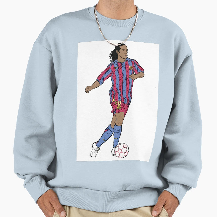 Ronaldinho Barcelona Sweatshirt - Streetwear Style Unisex - T-Shirt, Sweatshirt, Hoodie