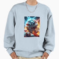 Electric Gridiron Fiery American Sweatshirt - Graphic Print for Adults - T-Shirt, Sweatshirt, Hoodie