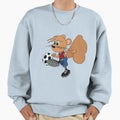 Scooter Squirrel Kicking Soccer Ball Sweatshirt - Unique Graphic Men Women - T-Shirt, Sweatshirt, Hoodie
