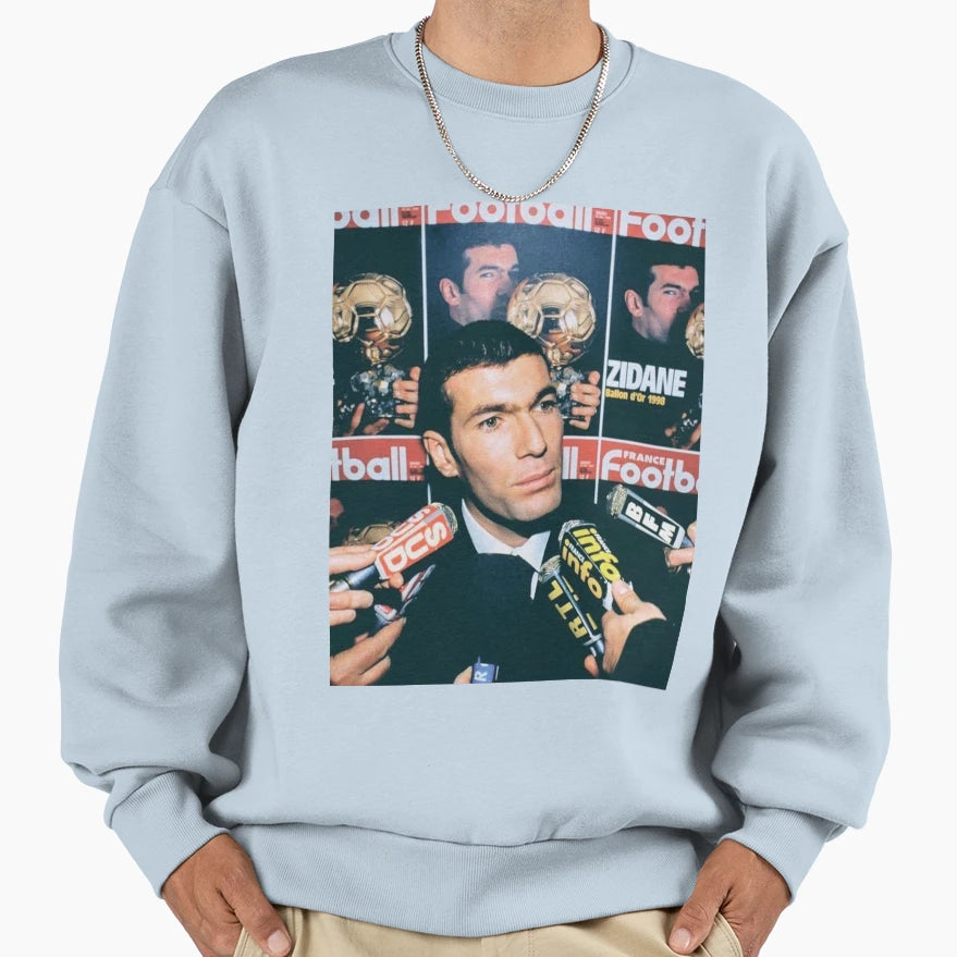 Zindane Interview Sweatshirt - Minimalist Print for Adults - T-Shirt, Sweatshirt, Hoodie