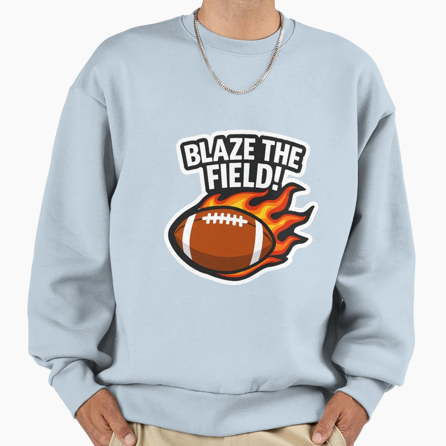 Blaze Field Footbal Sweatshirt - Unique Graphic Men Women - T-Shirt, Sweatshirt, Hoodie