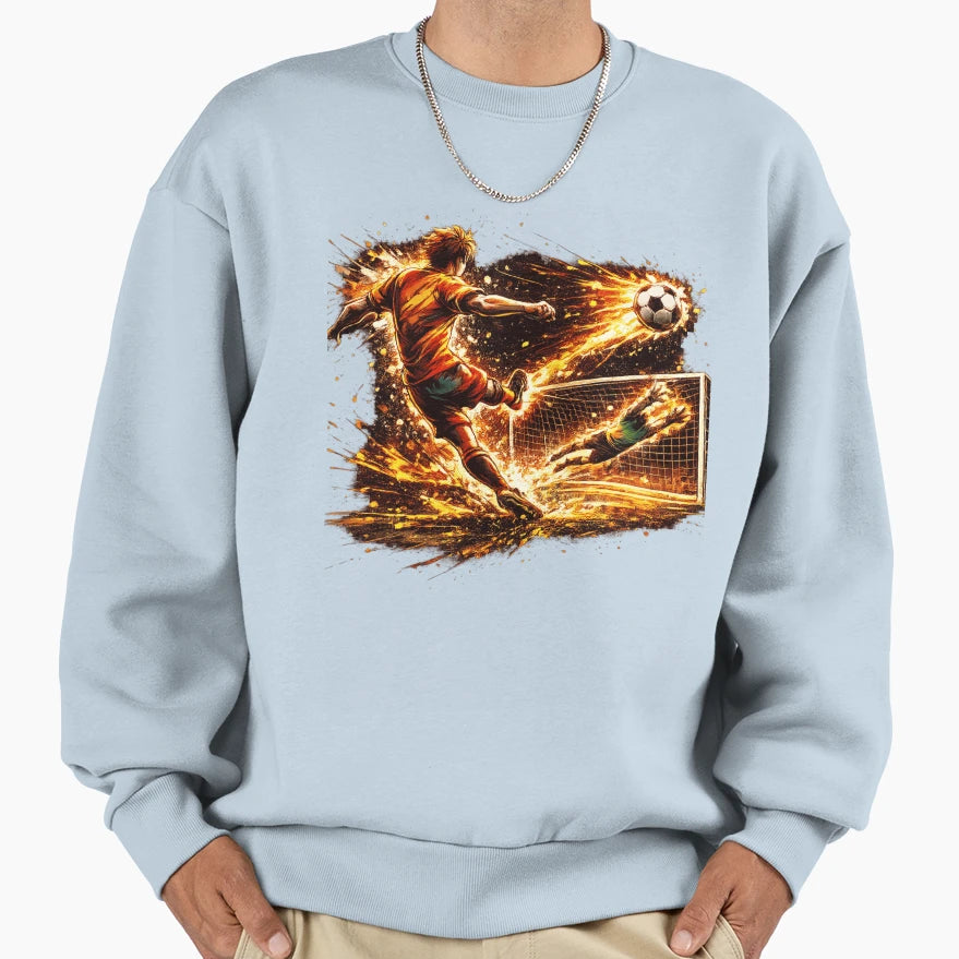 Soccer Goal Shot Action Football Sweatshirt - Custom Art Print Unisex - T-Shirt, Sweatshirt, Hoodie