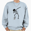 Halloween Skeleton Playing Sweatshirt - Aesthetic Graphic Men Women - T-Shirt, Sweatshirt, Hoodie
