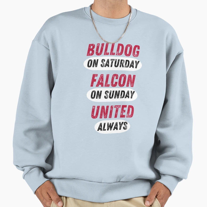 United Always Fan Bulldog Sweatshirt - Novelty Apparel for Adults - T-Shirt, Sweatshirt, Hoodie