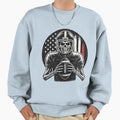 Skull American Football Player Dark Sweatshirt - Unique Graphic for Adults - T-Shirt, Sweatshirt, Hoodie