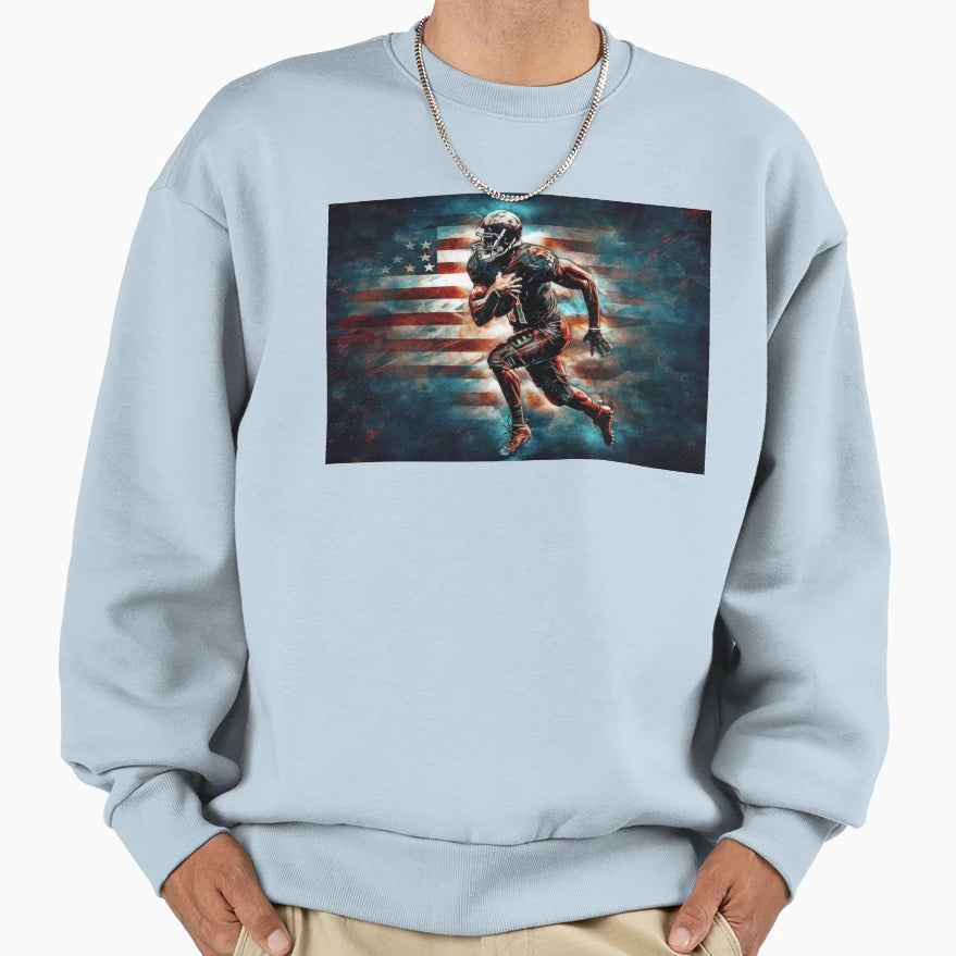American Football Player Sweatshirt - Streetwear Style for Adults - T-Shirt, Sweatshirt, Hoodie