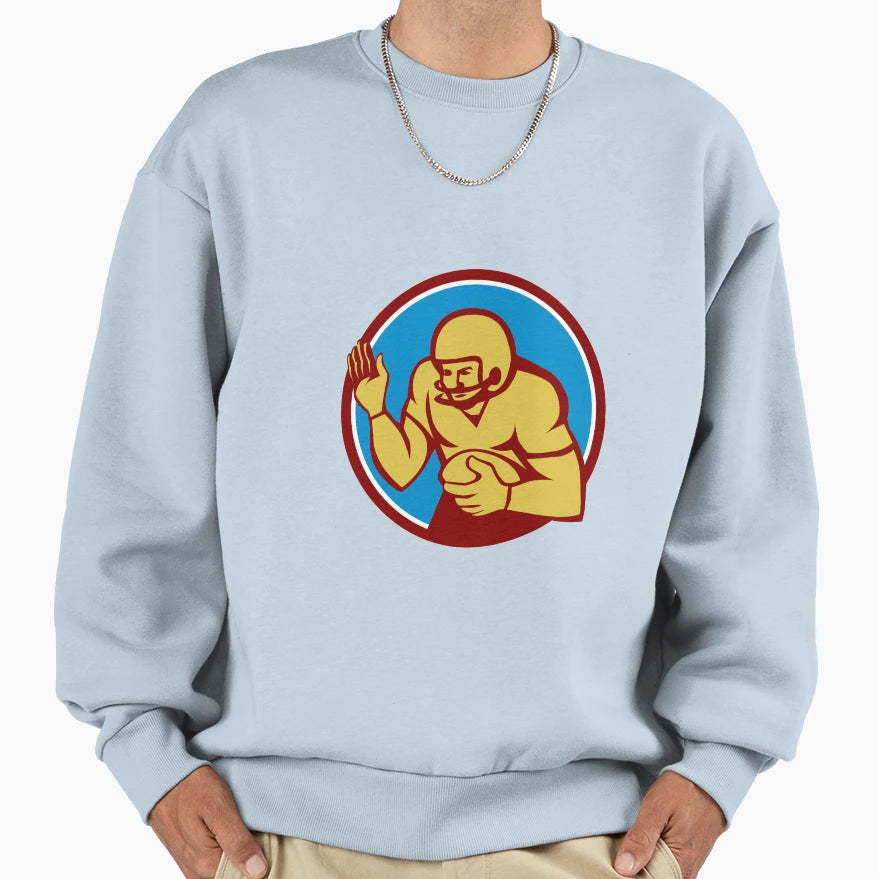 American Football Player Fend Off Sweatshirt - Minimalist Print Unisex - T-Shirt, Sweatshirt, Hoodie