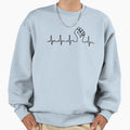 Black Power Fist Heartbeat Sweatshirt - Minimalist Print Unisex - T-Shirt, Sweatshirt, Hoodie