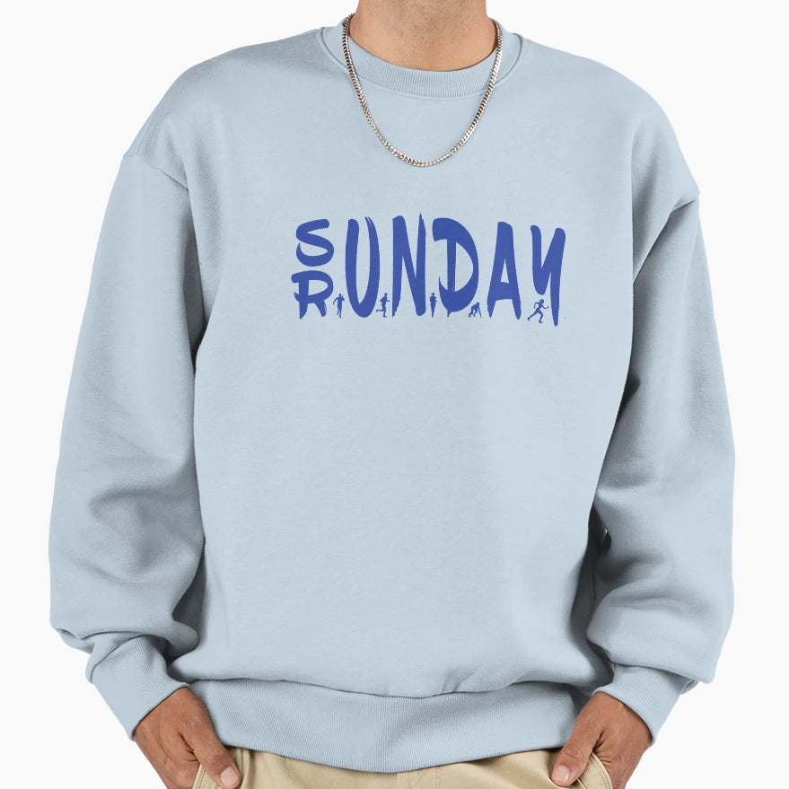 Sunday Runner Motif Leisure Runners Sweatshirt - Minimalist Print Unisex - T-Shirt, Sweatshirt, Hoodie