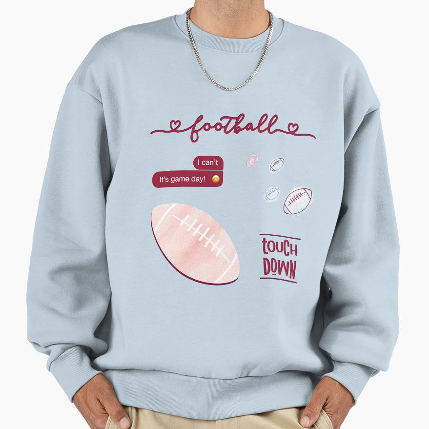 Maroon Watercolor Football Pack Sweatshirt - Aesthetic Graphic Unisex - T-Shirt, Sweatshirt, Hoodie